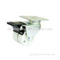 twin wheels top plate caster with brake or without brake